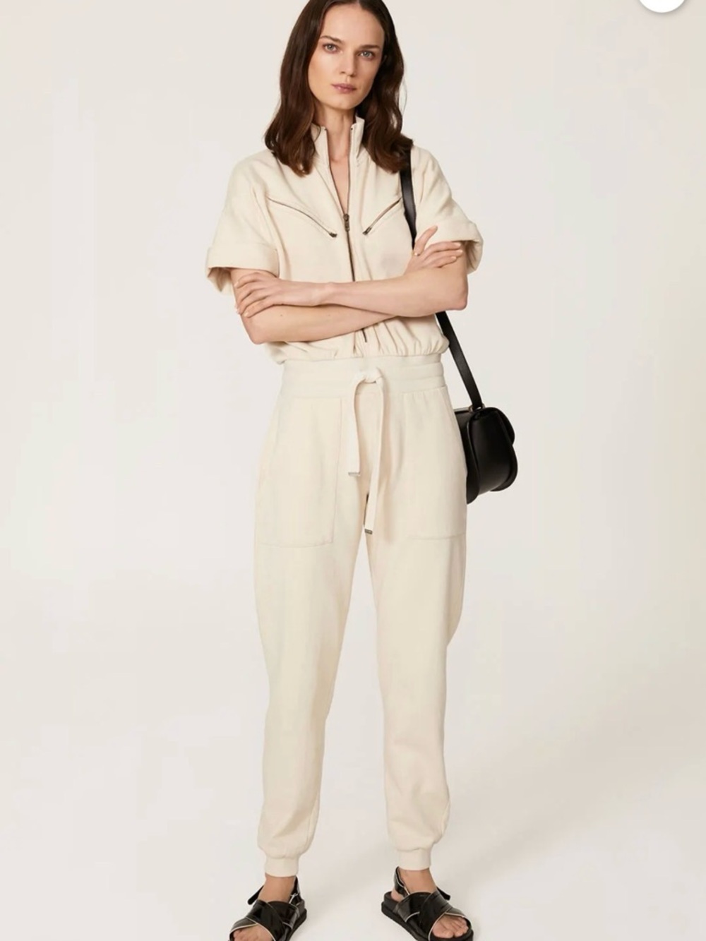 Cream Utility Jumper  - Women
